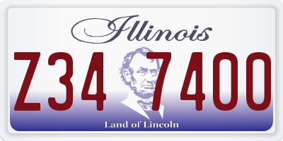 IL license plate Z347400