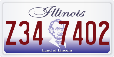 IL license plate Z347402