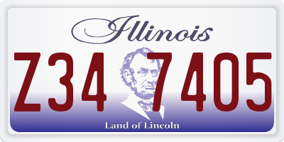 IL license plate Z347405