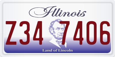 IL license plate Z347406