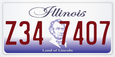 IL license plate Z347407