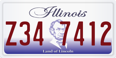 IL license plate Z347412