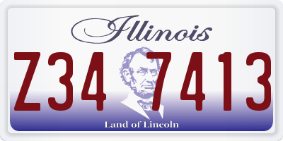 IL license plate Z347413