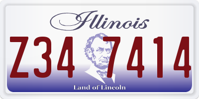 IL license plate Z347414