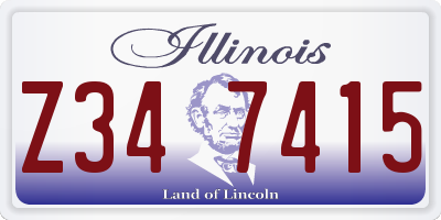 IL license plate Z347415