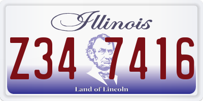 IL license plate Z347416