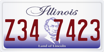 IL license plate Z347423