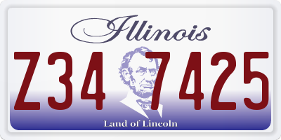 IL license plate Z347425