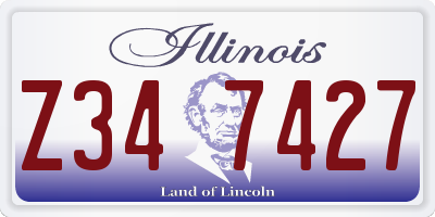 IL license plate Z347427