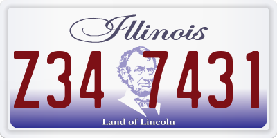 IL license plate Z347431