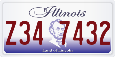 IL license plate Z347432