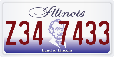 IL license plate Z347433