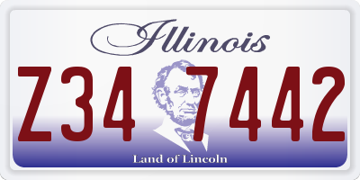IL license plate Z347442