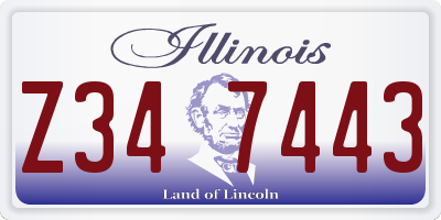 IL license plate Z347443