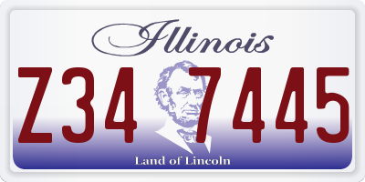 IL license plate Z347445