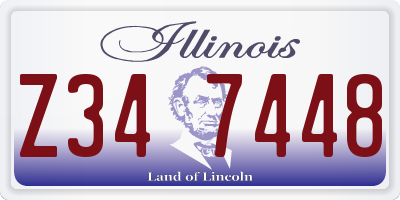 IL license plate Z347448