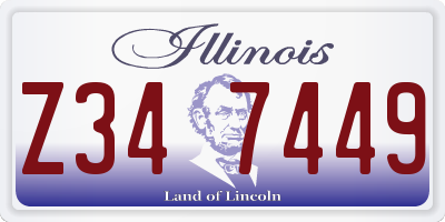 IL license plate Z347449