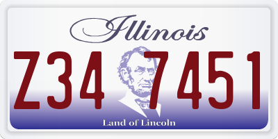 IL license plate Z347451