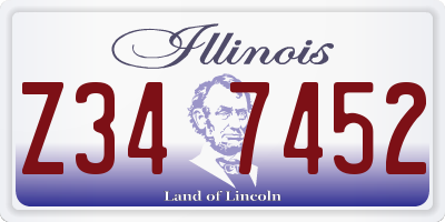 IL license plate Z347452
