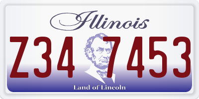 IL license plate Z347453