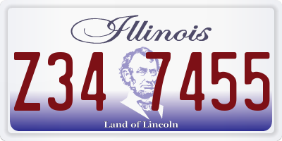 IL license plate Z347455
