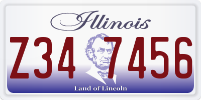 IL license plate Z347456
