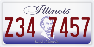IL license plate Z347457
