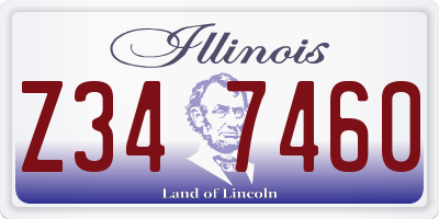 IL license plate Z347460