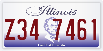 IL license plate Z347461
