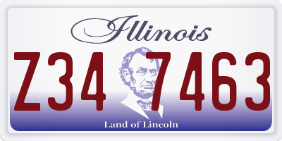 IL license plate Z347463