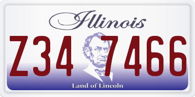 IL license plate Z347466