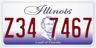 IL license plate Z347467