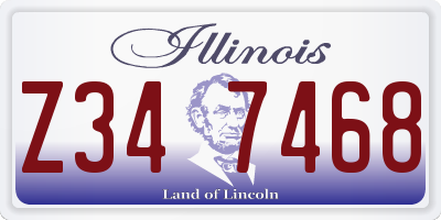 IL license plate Z347468