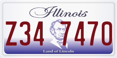IL license plate Z347470