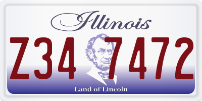 IL license plate Z347472