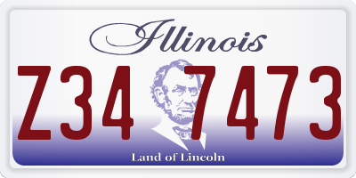 IL license plate Z347473