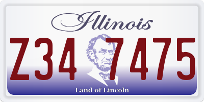 IL license plate Z347475
