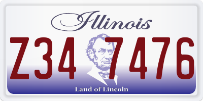 IL license plate Z347476
