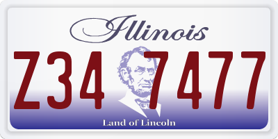 IL license plate Z347477