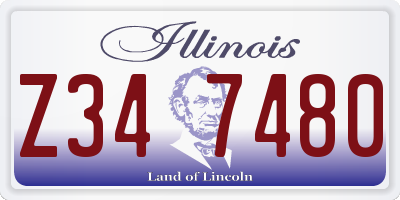 IL license plate Z347480