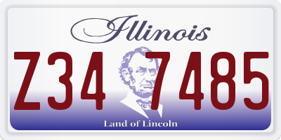 IL license plate Z347485