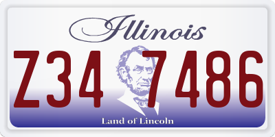 IL license plate Z347486