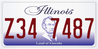 IL license plate Z347487