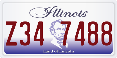 IL license plate Z347488