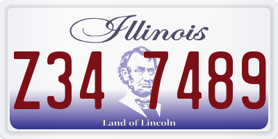 IL license plate Z347489