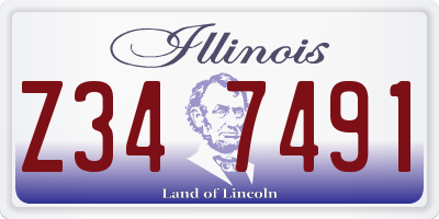 IL license plate Z347491