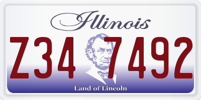 IL license plate Z347492