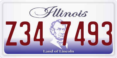 IL license plate Z347493