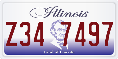 IL license plate Z347497