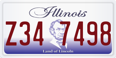 IL license plate Z347498
